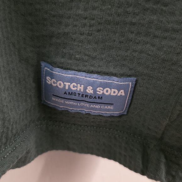 Scotch & Soda Amsterdam Men’s Textured T-Shirt Green XXL - Picture 4 of 4